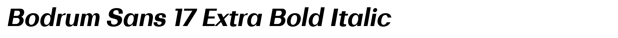 Bodrum Sans 17 Extra Bold Italic image